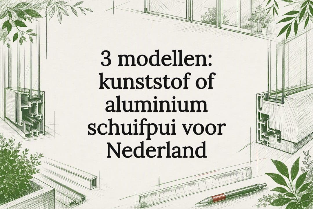 Decoratieve titelkaart van kunststof en aluminium