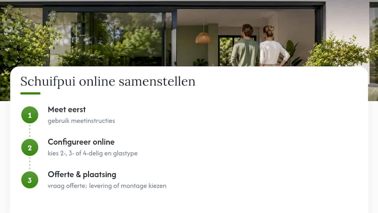 Bekijk of configureer je kunststof schuifpui online — overview diagram