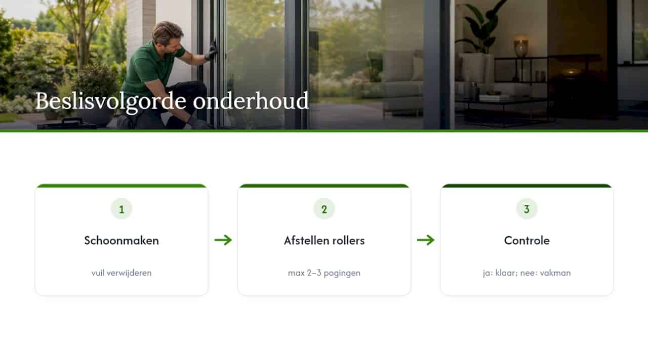 Stappenplan voor het oplossen van een slecht sluitende schuifpui
