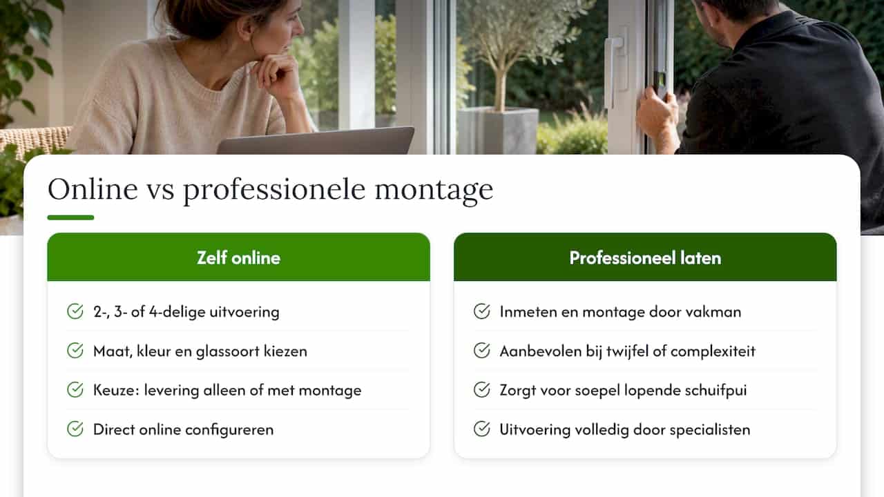 Liever geen risico: onze montage en configuratie — overview diagram